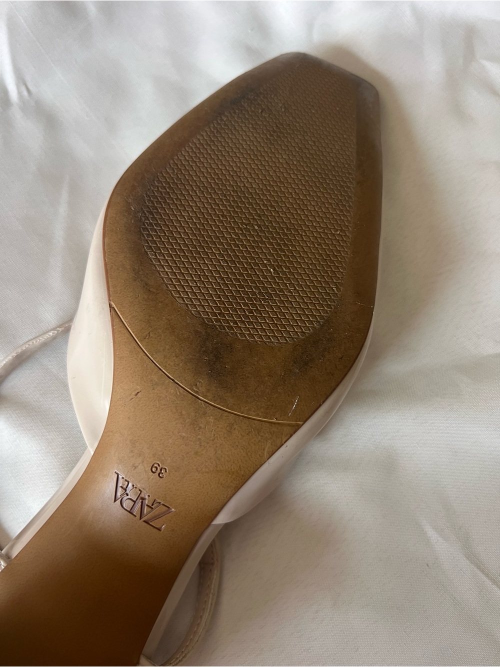 ZARA Nude Beige Square-Toe Strappy Mules - Picture 4 of 4